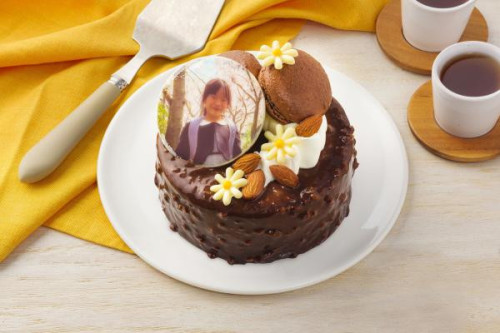写真ケーキ　ショコラバナーヌ　4号　12cm【パティスリーレコロレ】