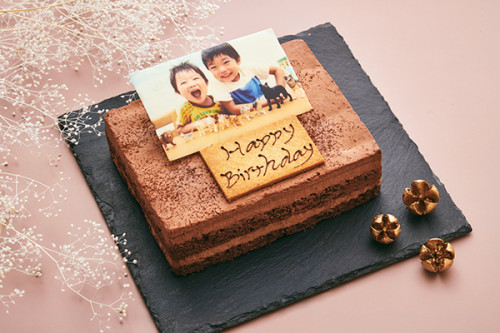 低糖質ケーキ　砂糖不使用！　写真ケーキ　ムースショコラ　13.5×11cm　4.5号