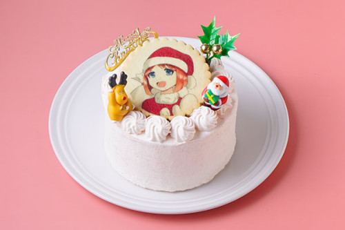 クリスマス2021　イラストクッキークリスマスショートケーキ　4号