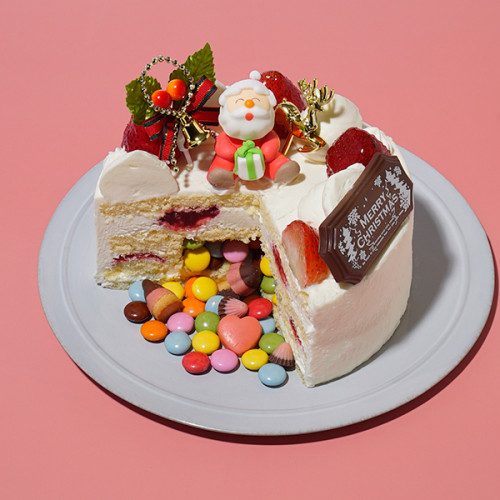 2度楽しめる！今年も大好評です。　クリスマスギミックケーキ2022年　4号　12cm　クリスマス2021　