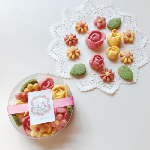 2個セット【鹿児島特産フルーツ使用】お花のクッキーBOX