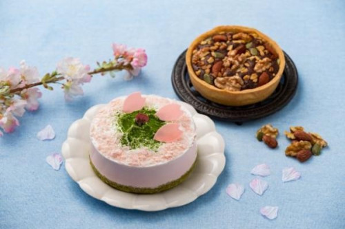 　フレシュール春のケーキセット【ブラウニーナッツタルト/桜のムースケーキ】