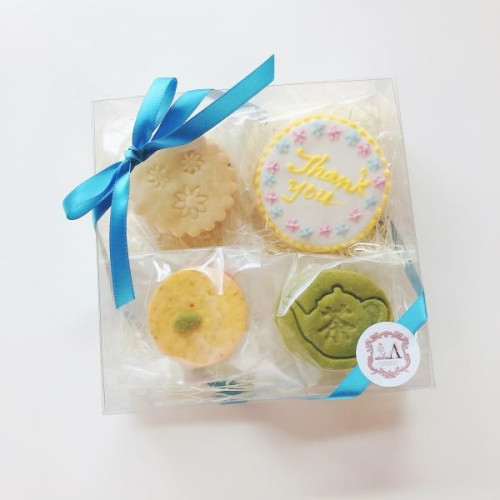 鹿児島特産使用フリーメッセージアイシングクッキー＆森のかわいいバターサンドセット