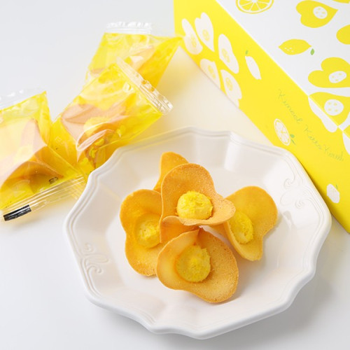 【KINEEL】 ルフル・レモンココナッツ（8個入）お花の形のかわいいラングドシャスイーツ（焼菓子8個セット）:95158