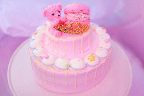 【ピンク】くまちゃん２段ケーキ