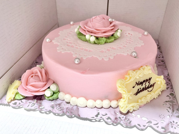2色から選べる 美しいチーズケーキ【薔薇とシュガーレースのケーキ 5号サイズ 15cm】 の口コミ・評判の投稿画像