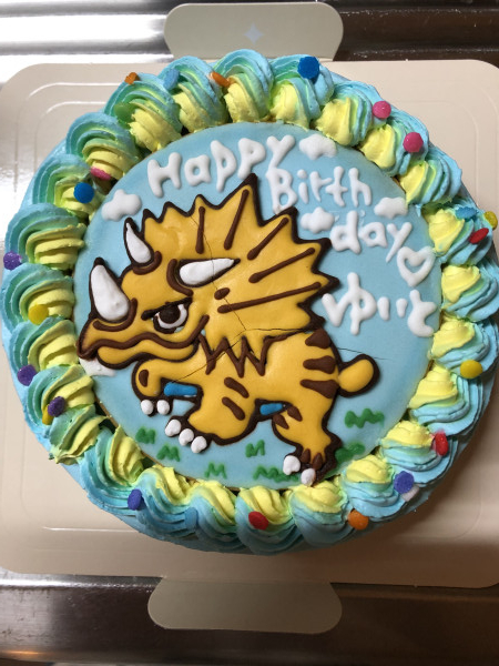 希望カスタム トリケラトプス恐竜ケーキ 5号 Decolne Cake Jp