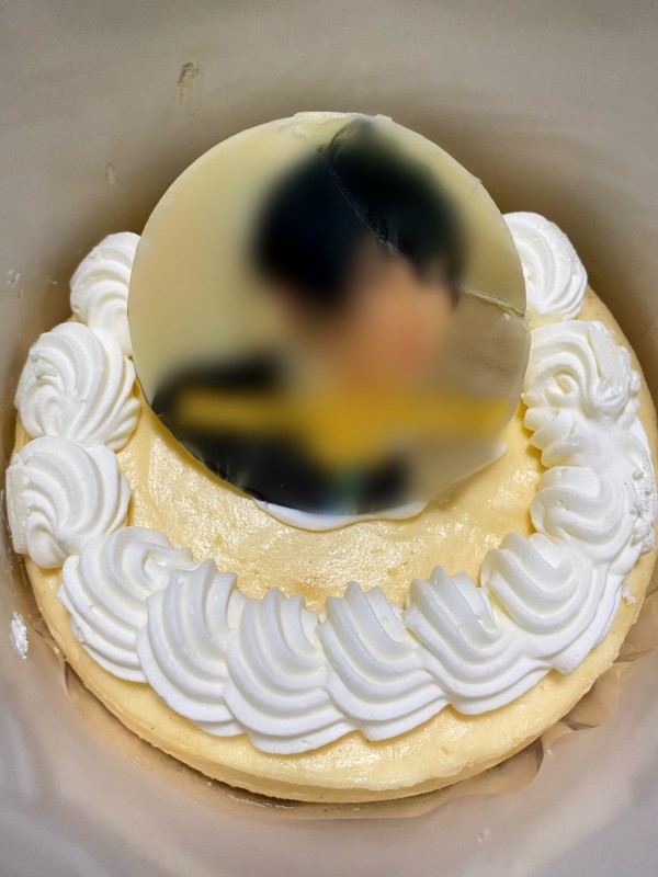 半熟ふわとろっスフレチーズケーキ　フォトケーキ　アイシングクッキーケーキ　写真ケーキ　5号　15cm　ギフトに最適の口コミ・評判の投稿画像