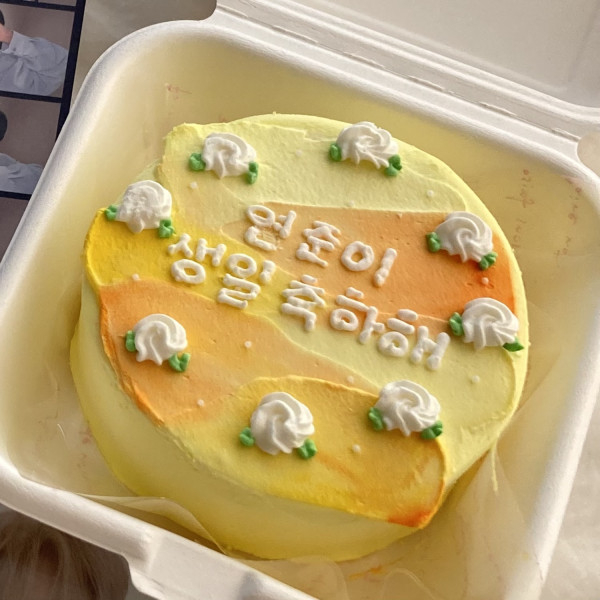 ペタペタセンイルケーキ（色の変更可）ランチボックス入り 10cmの口コミ・評判の投稿画像