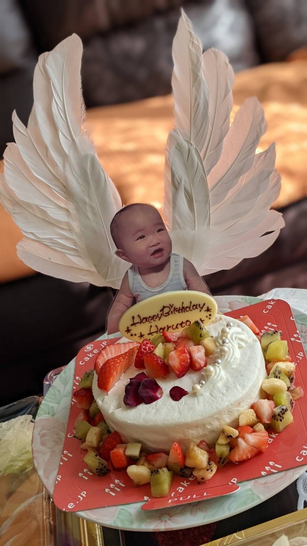 天使のケーキ　ファーストバースデー　4号の口コミ・評判の投稿画像